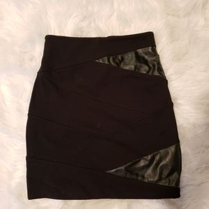 Talula black leather mini skirt sz 2